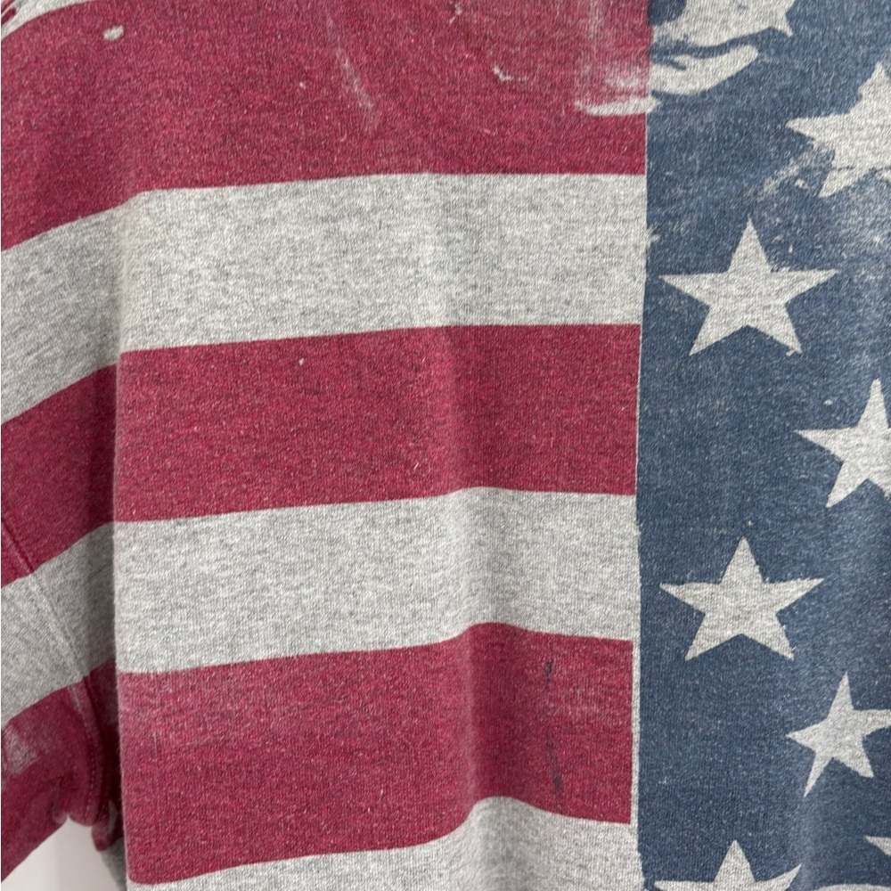 Unisex gilden American USA flag sweatshirt long sleeve cotton size medium - Picture 11 of 15